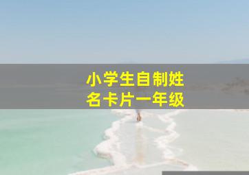 小学生自制姓名卡片一年级