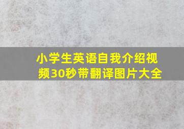 小学生英语自我介绍视频30秒带翻译图片大全