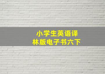 小学生英语译林版电子书六下