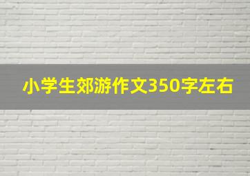 小学生郊游作文350字左右