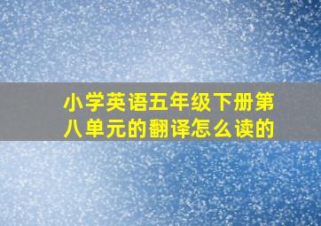 小学英语五年级下册第八单元的翻译怎么读的