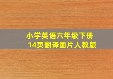 小学英语六年级下册14页翻译图片人教版