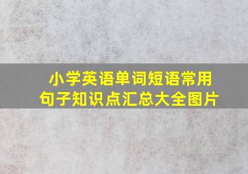 小学英语单词短语常用句子知识点汇总大全图片