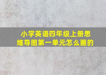 小学英语四年级上册思维导图第一单元怎么画的