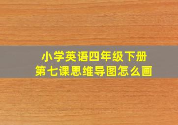 小学英语四年级下册第七课思维导图怎么画