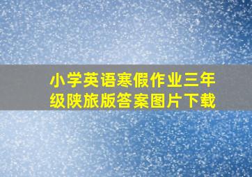 小学英语寒假作业三年级陕旅版答案图片下载