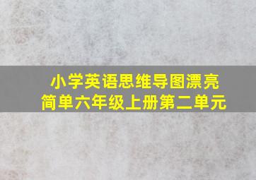 小学英语思维导图漂亮简单六年级上册第二单元