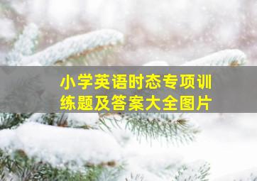 小学英语时态专项训练题及答案大全图片