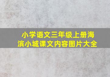 小学语文三年级上册海滨小城课文内容图片大全