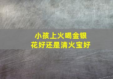 小孩上火喝金银花好还是清火宝好