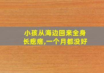 小孩从海边回来全身长疙瘩,一个月都没好