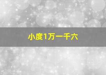 小度1万一千六