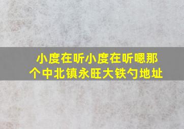 小度在听小度在听嗯那个中北镇永旺大铁勺地址