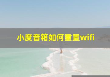 小度音箱如何重置wifi