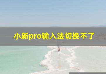 小新pro输入法切换不了