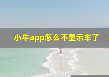 小牛app怎么不显示车了