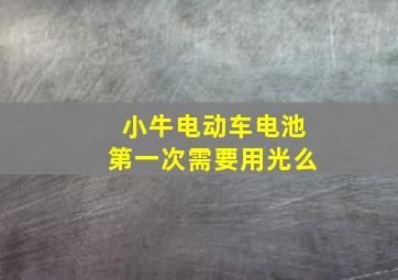 小牛电动车电池第一次需要用光么