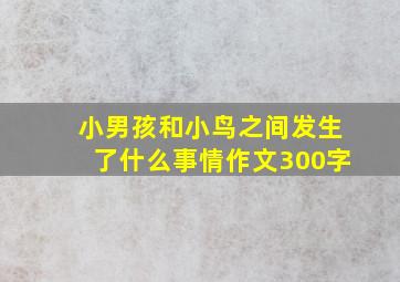 小男孩和小鸟之间发生了什么事情作文300字