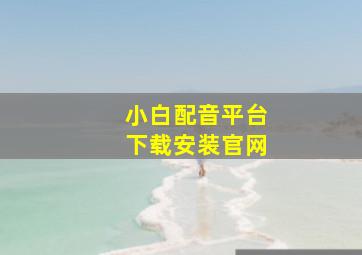 小白配音平台下载安装官网