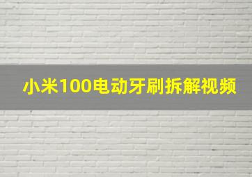 小米100电动牙刷拆解视频