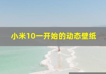 小米10一开始的动态壁纸