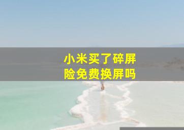 小米买了碎屏险免费换屏吗