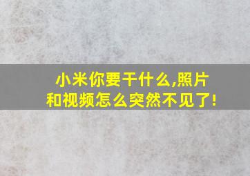 小米你要干什么,照片和视频怎么突然不见了!