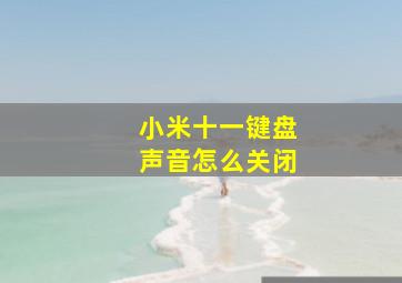 小米十一键盘声音怎么关闭