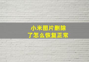 小米图片删除了怎么恢复正常