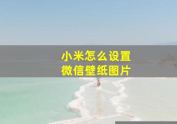 小米怎么设置微信壁纸图片