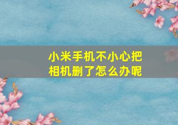 小米手机不小心把相机删了怎么办呢