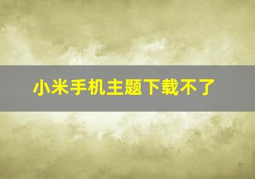 小米手机主题下载不了