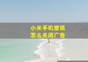 小米手机壁纸怎么关闭广告