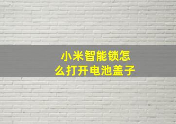 小米智能锁怎么打开电池盖子