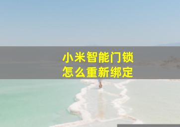 小米智能门锁怎么重新绑定