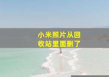 小米照片从回收站里面删了