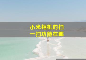 小米相机的扫一扫功能在哪