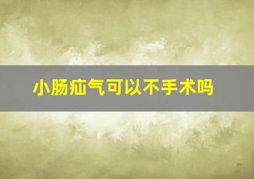 小肠疝气可以不手术吗