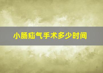 小肠疝气手术多少时间