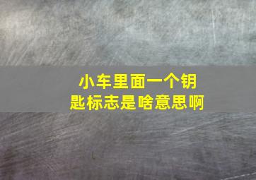 小车里面一个钥匙标志是啥意思啊