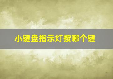 小键盘指示灯按哪个键