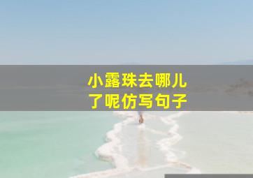 小露珠去哪儿了呢仿写句子