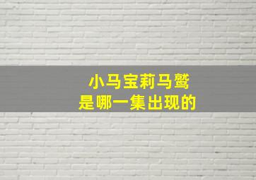 小马宝莉马鹫是哪一集出现的