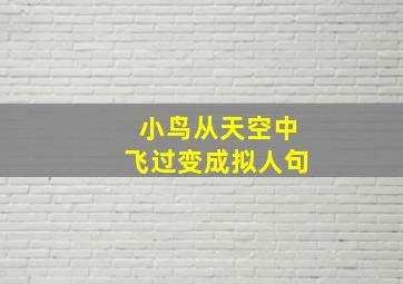 小鸟从天空中飞过变成拟人句