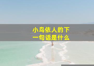 小鸟依人的下一句话是什么