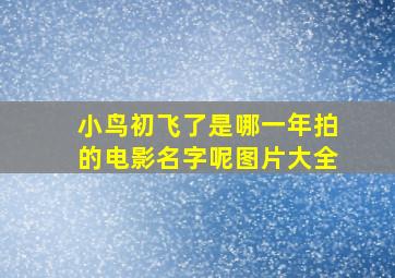 小鸟初飞了是哪一年拍的电影名字呢图片大全