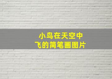 小鸟在天空中飞的简笔画图片