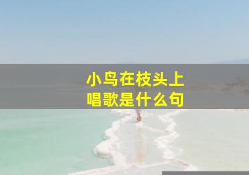 小鸟在枝头上唱歌是什么句