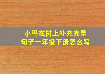 小鸟在树上补充完整句子一年级下册怎么写