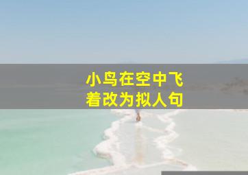 小鸟在空中飞着改为拟人句